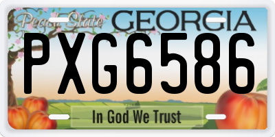 GA license plate PXG6586