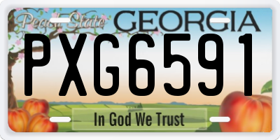 GA license plate PXG6591