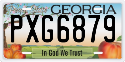 GA license plate PXG6879