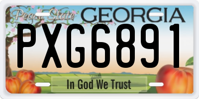 GA license plate PXG6891