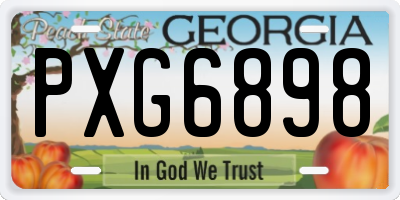 GA license plate PXG6898