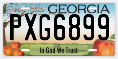 GA license plate PXG6899