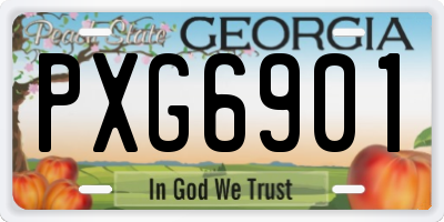 GA license plate PXG6901