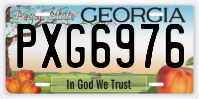 GA license plate PXG6976