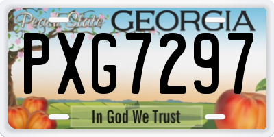 GA license plate PXG7297