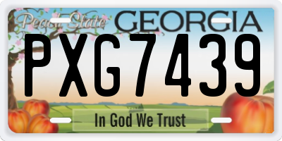 GA license plate PXG7439