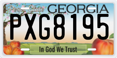 GA license plate PXG8195