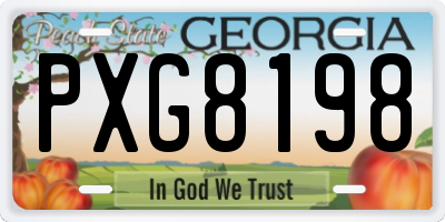 GA license plate PXG8198