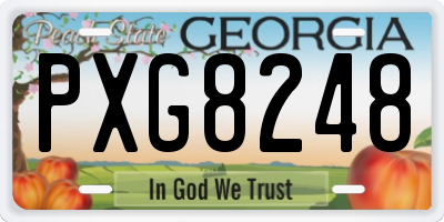 GA license plate PXG8248