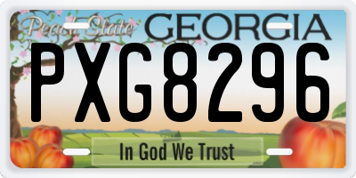 GA license plate PXG8296