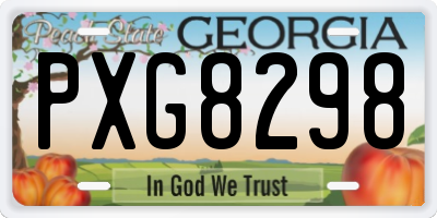 GA license plate PXG8298