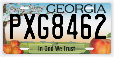 GA license plate PXG8462