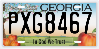 GA license plate PXG8467