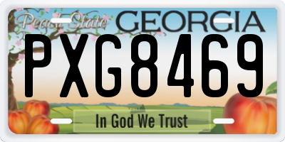 GA license plate PXG8469