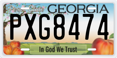 GA license plate PXG8474