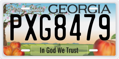 GA license plate PXG8479