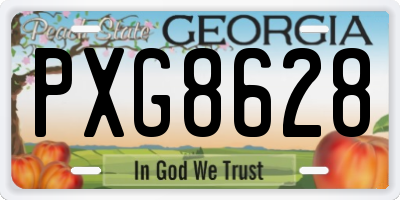 GA license plate PXG8628