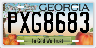 GA license plate PXG8683