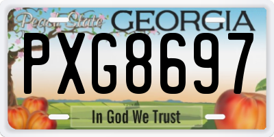 GA license plate PXG8697