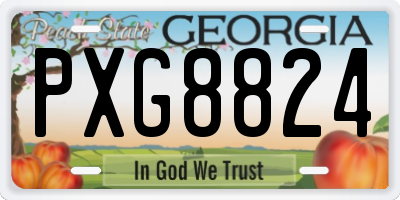 GA license plate PXG8824