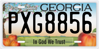 GA license plate PXG8856