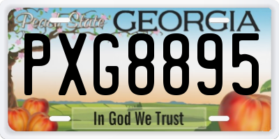 GA license plate PXG8895