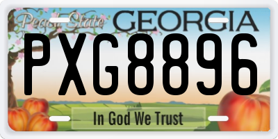 GA license plate PXG8896