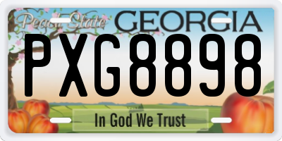 GA license plate PXG8898
