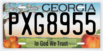 GA license plate PXG8955