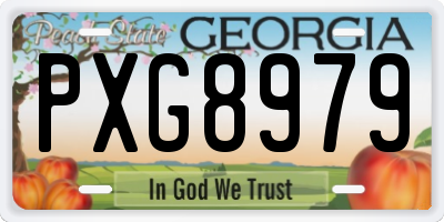 GA license plate PXG8979