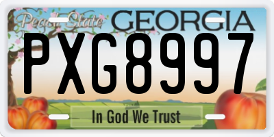 GA license plate PXG8997