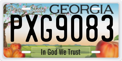 GA license plate PXG9083