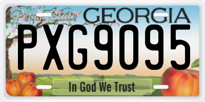 GA license plate PXG9095