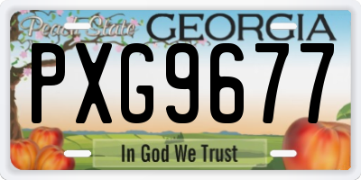 GA license plate PXG9677