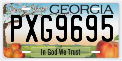 GA license plate PXG9695
