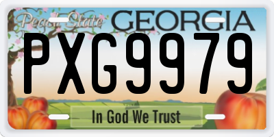 GA license plate PXG9979