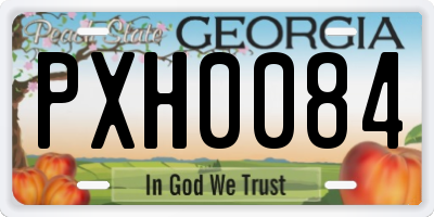GA license plate PXH0084