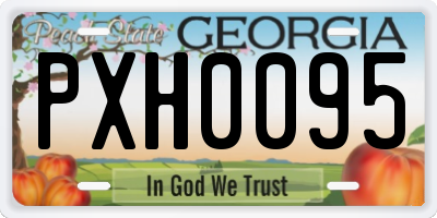 GA license plate PXH0095