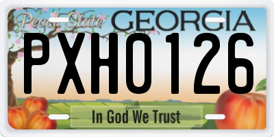 GA license plate PXH0126