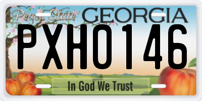 GA license plate PXH0146