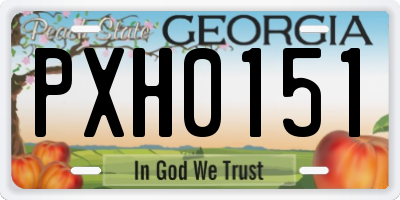 GA license plate PXH0151