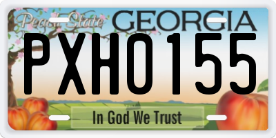 GA license plate PXH0155