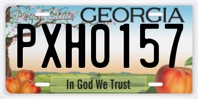 GA license plate PXH0157