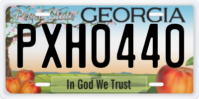 GA license plate PXH0440