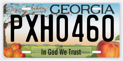 GA license plate PXH0460