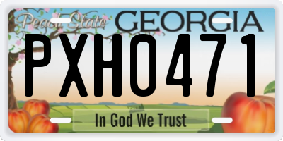 GA license plate PXH0471