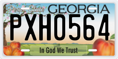 GA license plate PXH0564