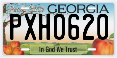GA license plate PXH0620