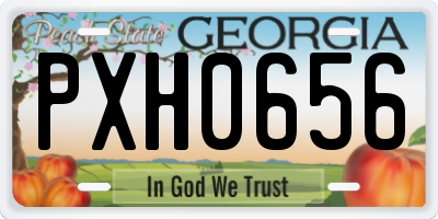 GA license plate PXH0656