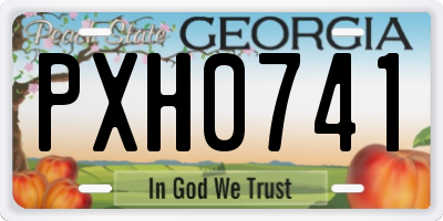 GA license plate PXH0741